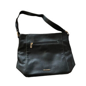 Montana West NEW Vegan Leather Medium Shoulder Hobo Bag Purse - Black